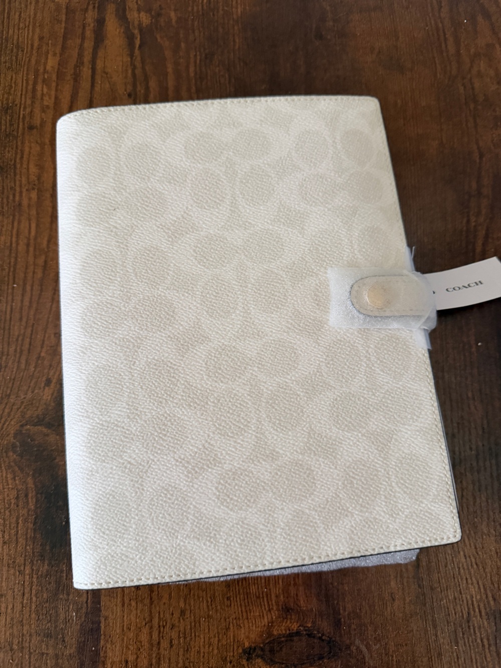 Coach White Signature Canvas notebook - Picture 2 of 3